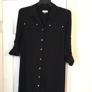 EUC Calvin Klein Black Shirt Dress